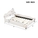 preview thumbnail 6 of 52, Velvet Platform Bed with Bear-Shaped Headboard,with Bed-End Storage Pocket