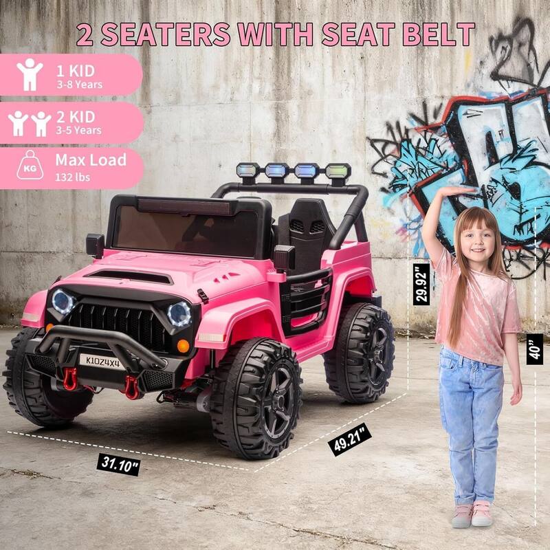 24V 2 Seater Electric Ride on Toys Truck for Kids Best Gift