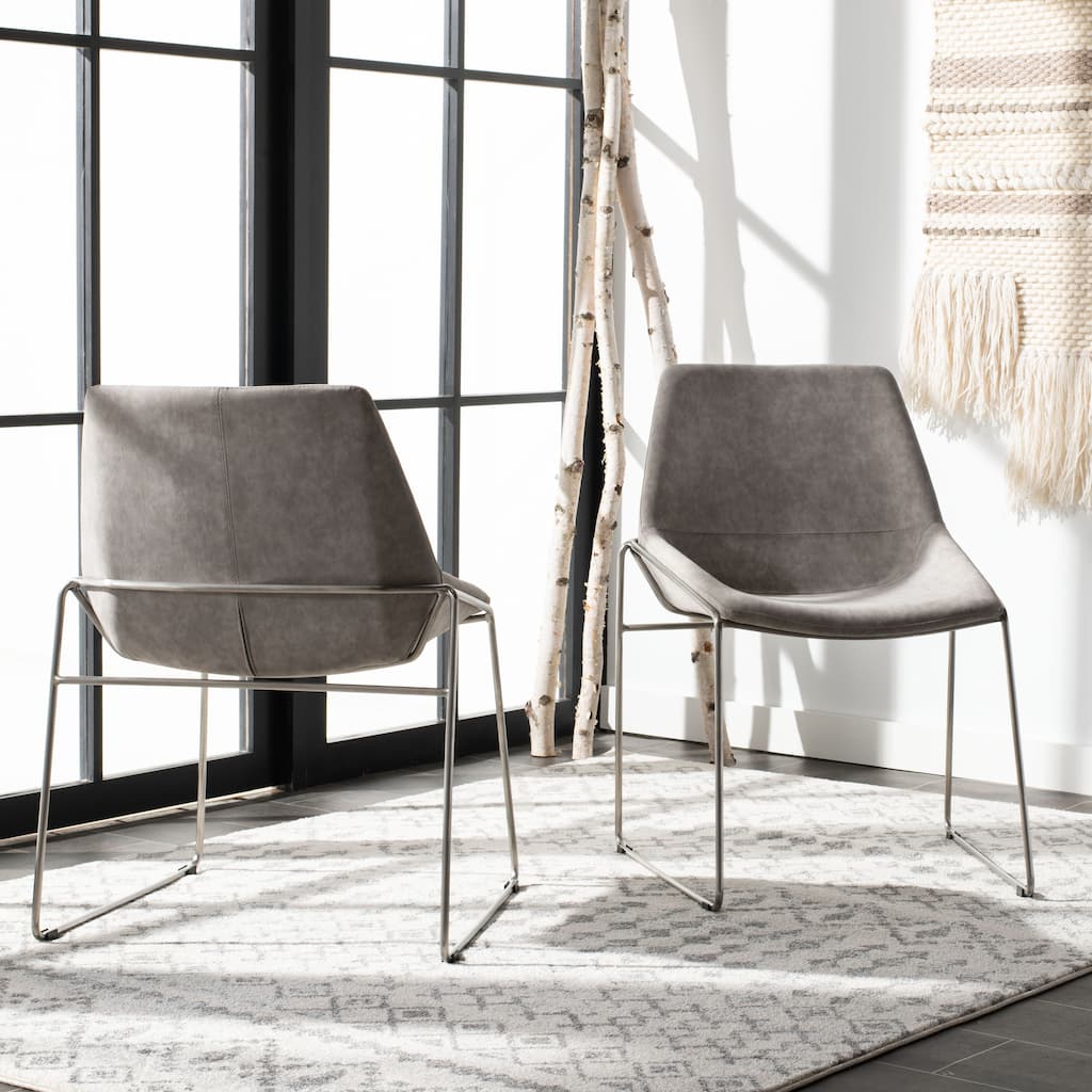 SAFAVIEH Oliva Mid Century Dining Chair (Set of 2) - 25" x 24" x 33.3" - 25" x 24" x 33.3" - 25Wx24Dx33H