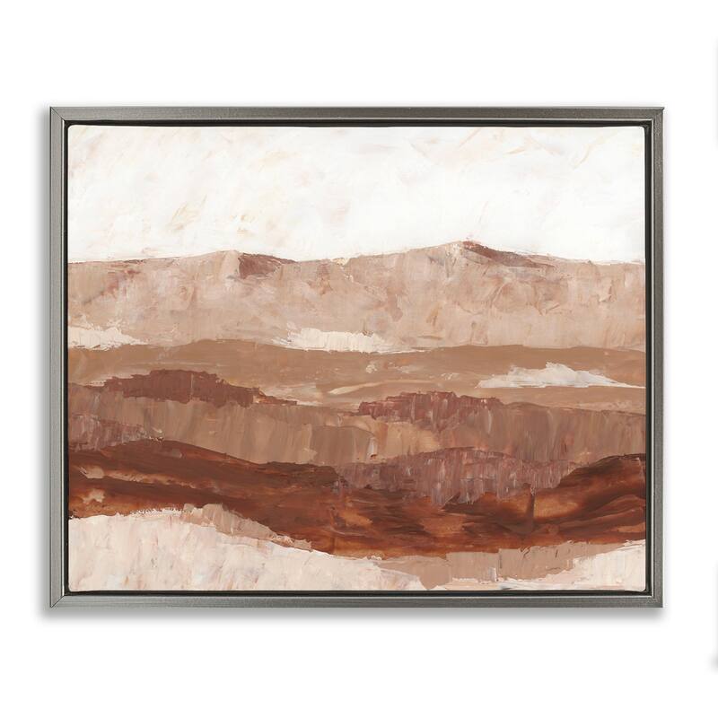 Stupell Abstract Canyon Painting Framed Floater Canvas Wall Art Design by BlursByAI