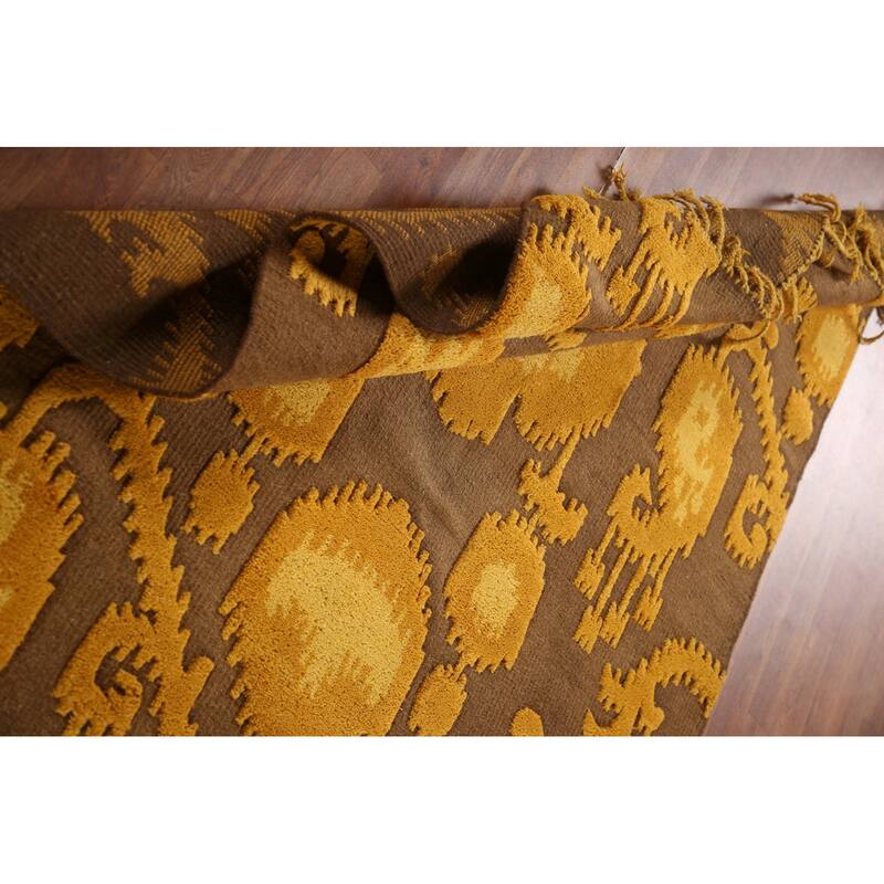 Gold Moroccan Indian Area Rug Hand-Knotted Wool Carpet - 5'0"x 8'0"