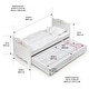 preview thumbnail 5 of 6, Badger Basket Doll Bed with Trundle and Bedding - White Rose - 22.5" x 11.25" x 11.25"