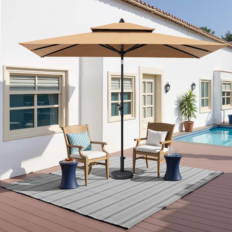 Crestlive Products Outdoor Patio Market Umbrella with Tilt & Crank, Umbrella Base Included