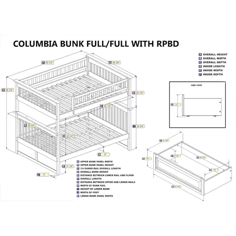 Bunk Bed with Drawers - Charm Design, Sturdy Frame & Turbo Charger