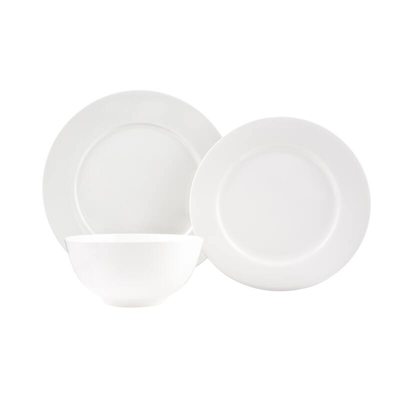 Red Vanilla Rimmed Entree Plates (Set of 4)