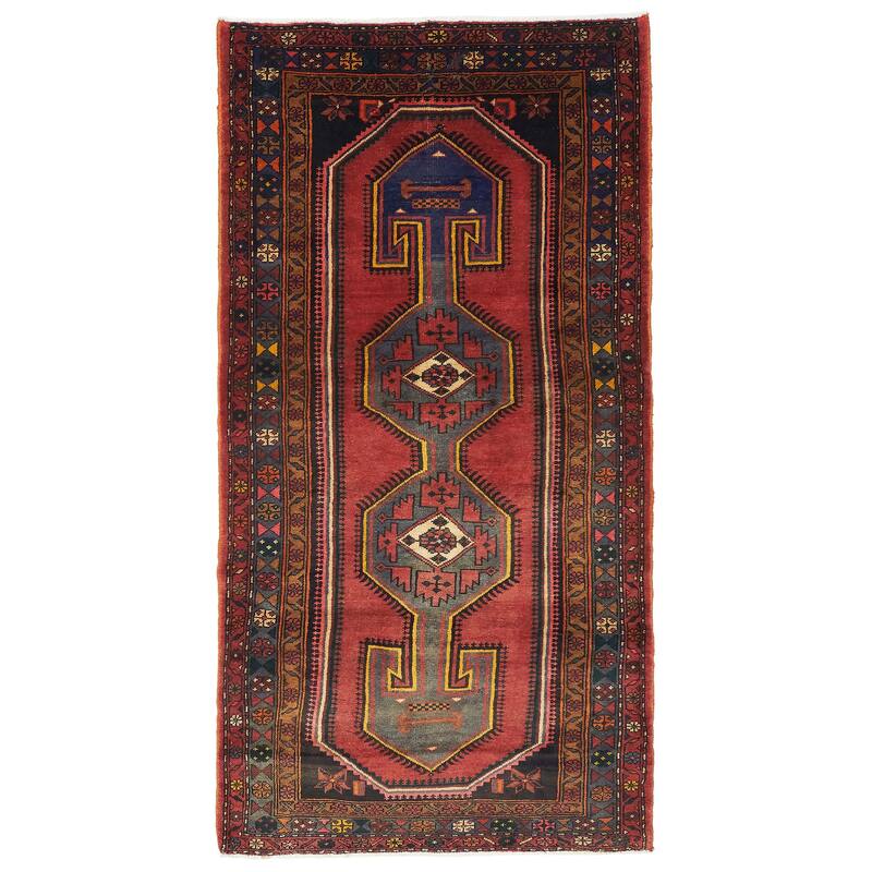 ECARPETGALLERY Hand-knotted Konya Anatolian Red Wool Rug - 4'1 x 8'2