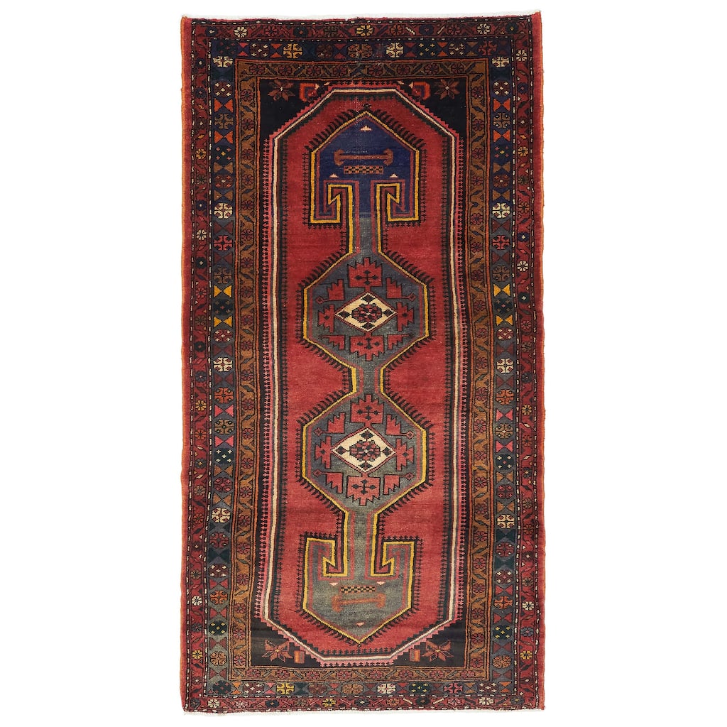 ECARPETGALLERY Hand-knotted Konya Anatolian Red Wool Rug - 4'1 x 8'2