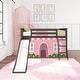 preview thumbnail 14 of 20, Max and Lily Classic Twin-Size Low Loft with Easy Slide and Curtain
