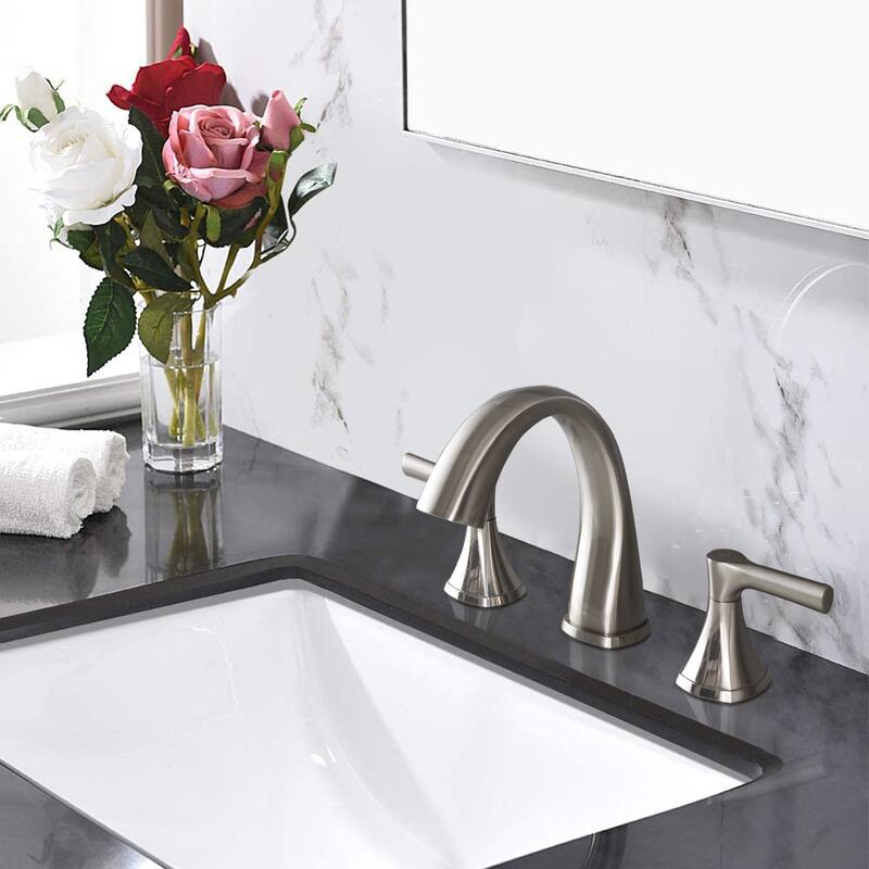 Widespread Bathroom Sink Faucets Two Handle 3 Hole Vanity Bath Faucet
