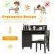 preview thumbnail 8 of 28, Costway Kids Wooden Study Desk & Chair Writing Table w/Drawer Storage