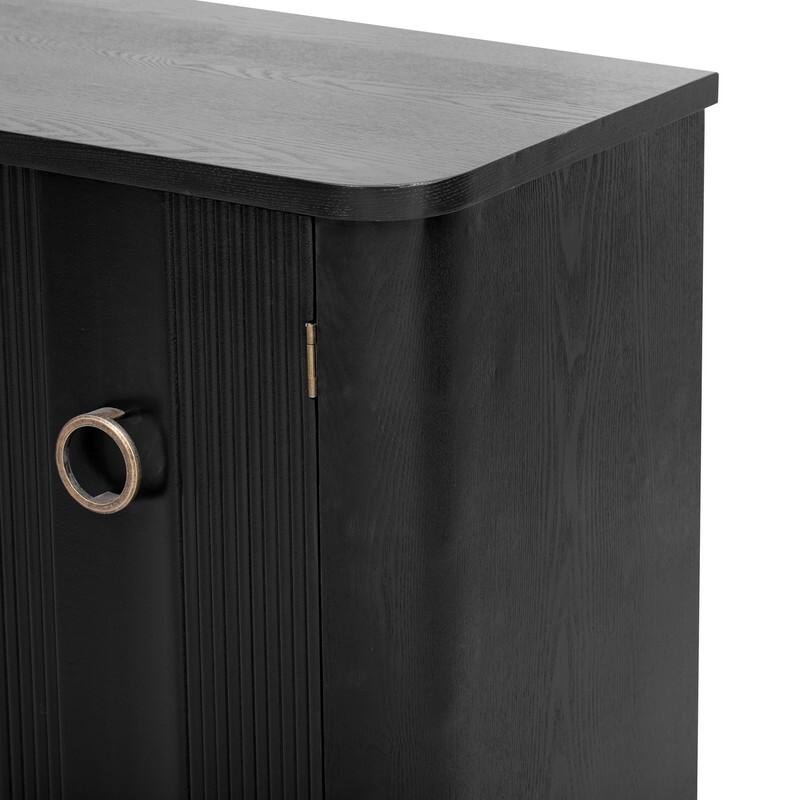 Buffet Cabinet with Storage, Accent Storage Cabinet with 3 Fir Doors, Kitchen Storage Cabinet Sideboard with Adjustable Shelves