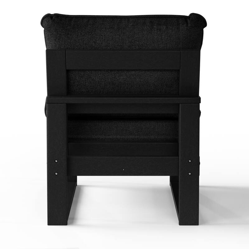 Endless Patio Deep Seating Armless Chair with Black Frame