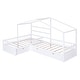 preview thumbnail 11 of 19, Twin Size House Platform Kids Bed Frame with Three Storage Drawers, White