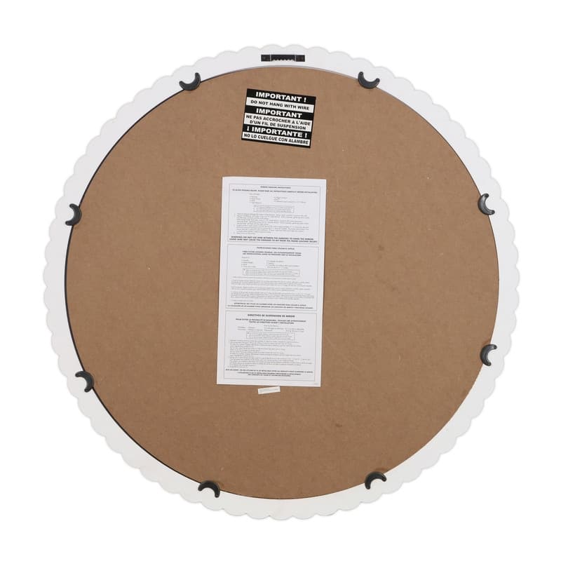 Signature Farmhouse Beaded Round Wall Mirror