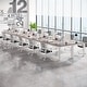 preview thumbnail 26 of 65, 6.5FT Conference Meeting Seminar Business Table Set for 8-12 Person (Set of 2)