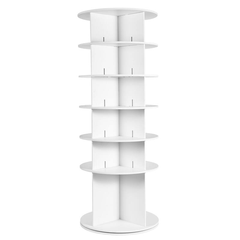 Rotating Shoe Rack Tower 360 Spinning Organizer for Closet or Entryway - Without-Base - 24 Shoes