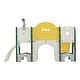 preview thumbnail 7 of 16, Kids Slide Playset Structure 9 in 1,Spaceship Set with Slide,Arch Tunnel,Ring Toss,Drawing Whiteboard,Basketball Hoop