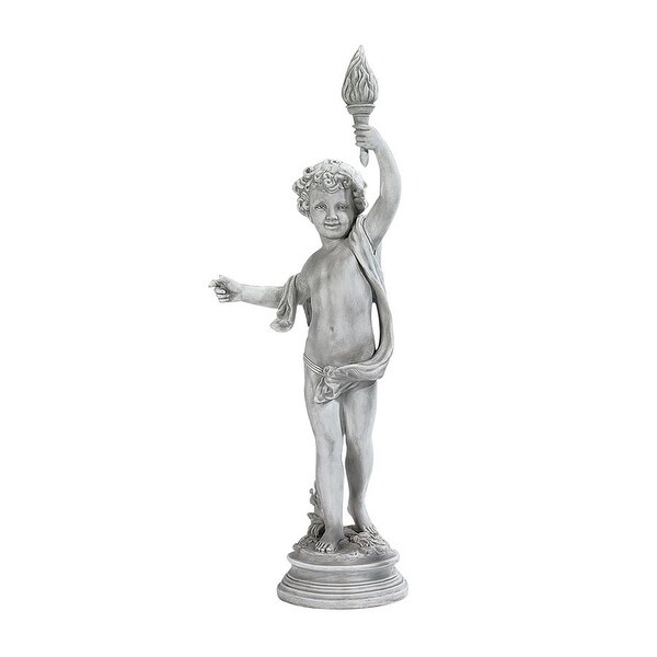Design Toscano Lighting the Heavens Grande Cherub Statue: Left Arm Raised