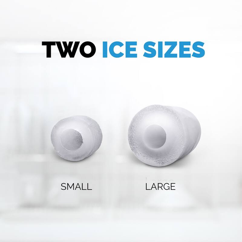 Newair 26 lbs. Countertop Ice Maker, Portable and Lightweight, Intuitive Control, Large or Small Ice Size, BPA Free Parts