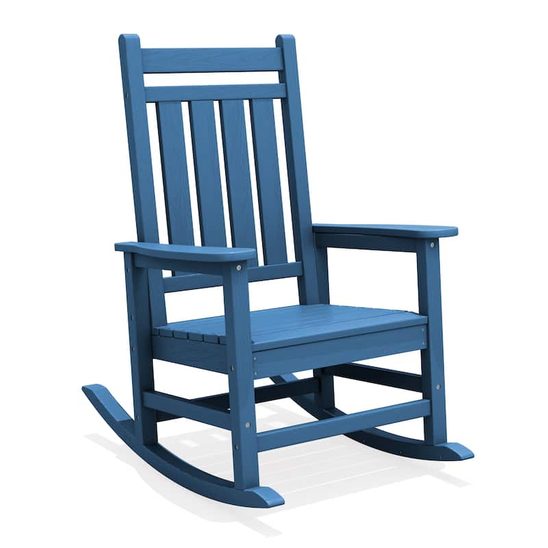 Modern High-Back Rocking Adirondack Chair All Weather