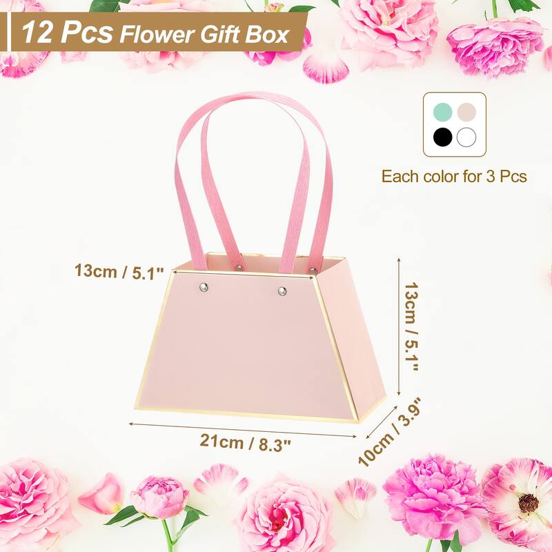 Flower Gift Box, 12 Pcs Paper Flower Gift Bags