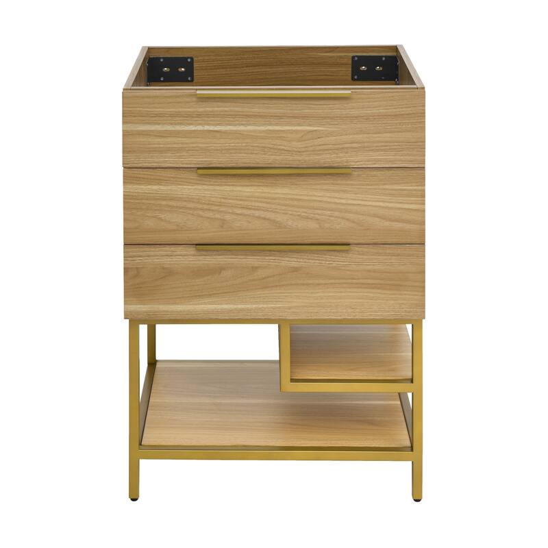 Swiss Madison SM-BV380-C Carre 20" Single Free Standing Vanity Cabinet - Oak - Oak Finish