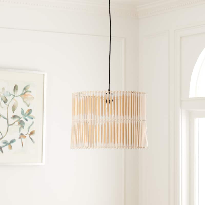 SAFAVIEH Lena 17-inch Pendant Light - 17 In. W x 17 In. D x 12 In. H - 17Wx17Dx12H - White Washed