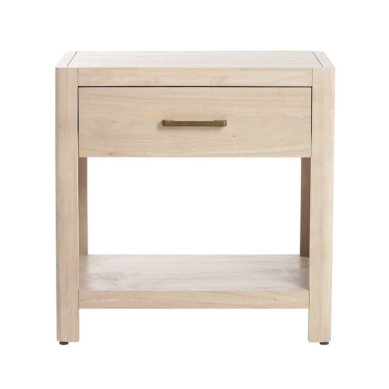 NPD Furniture Trevin Nightstand with 1 Drawer and Open Shelf
