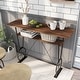 preview thumbnail 6 of 13, Furniture of America Lodz Rustic Metal 47-inch Open Shelf Bar Table