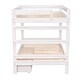 preview thumbnail 9 of 7, Modern Twin over Twin Solid Wooden Bunk Bed with 2 Drawers and Full-length Guardrail, Can Separated into Two Full-size Beds