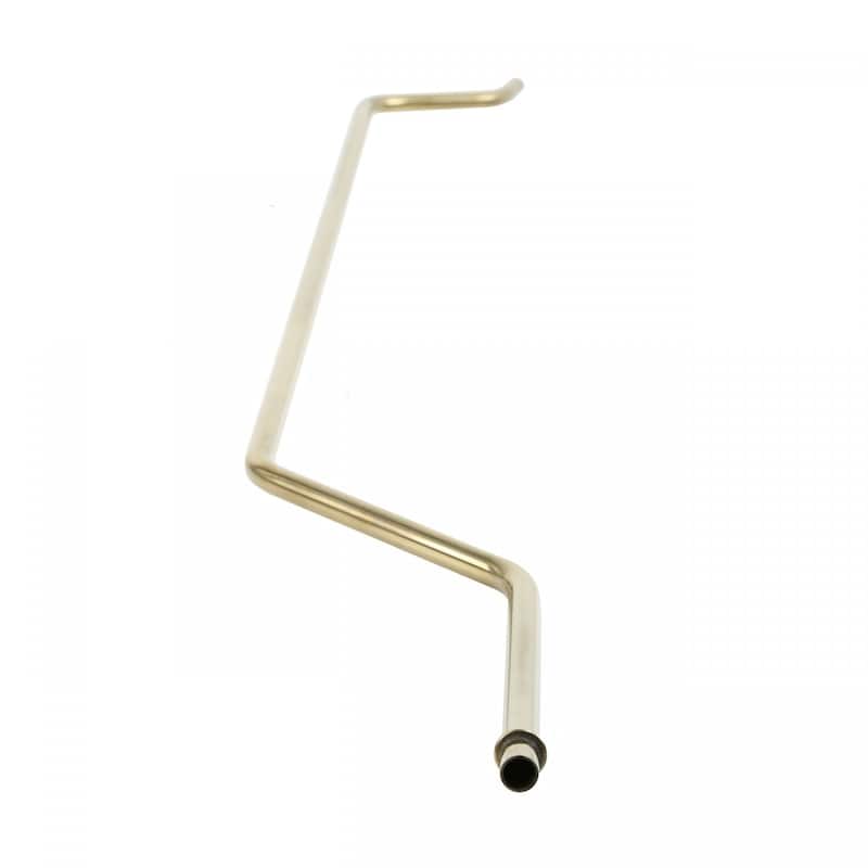 High Tank Toilet - Cherry Wooden Tank, Elongated White Bowl and Brass L Pipes Renovators Supply