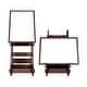 preview thumbnail 8 of 7, Kids Standing Art Easel Dry-Erase Board Double Sided Chalkboard Brown