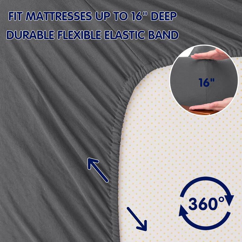 Subrtex Microfiber Ultra-Soft Deep Pocket Solid Sheet Set