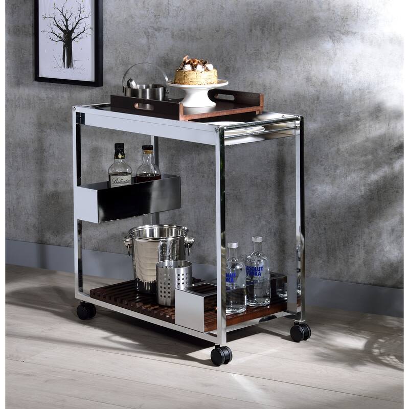 Lisses Chrome Finish Serving cart