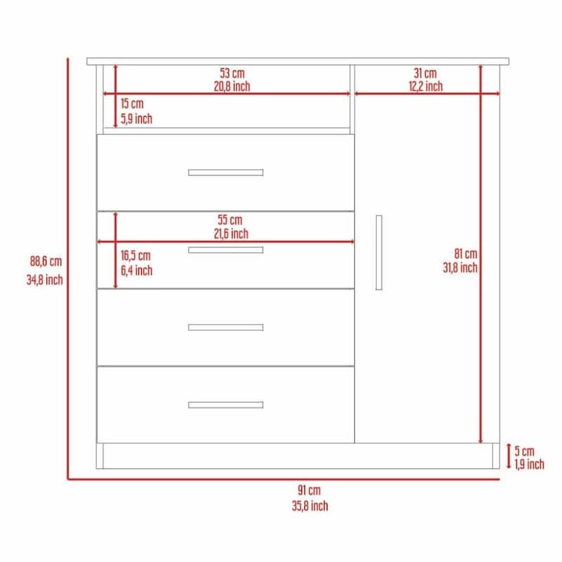 5-Shelf Wall Mounted Shoe Cabinet with Mirror Door