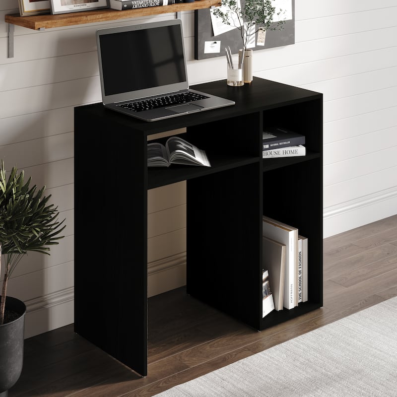 CraftPorch Classic Writing Table with Shelf Cabinet