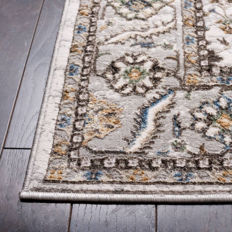 SAFAVIEH Bel Air Aafkea Modern & Contemporary Rug - 2'3" x 9' Runner - Beige/Grey
