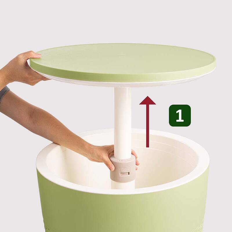 Lagoon Cancun Resin All Weather 2-In-1 Side Table and Cooler