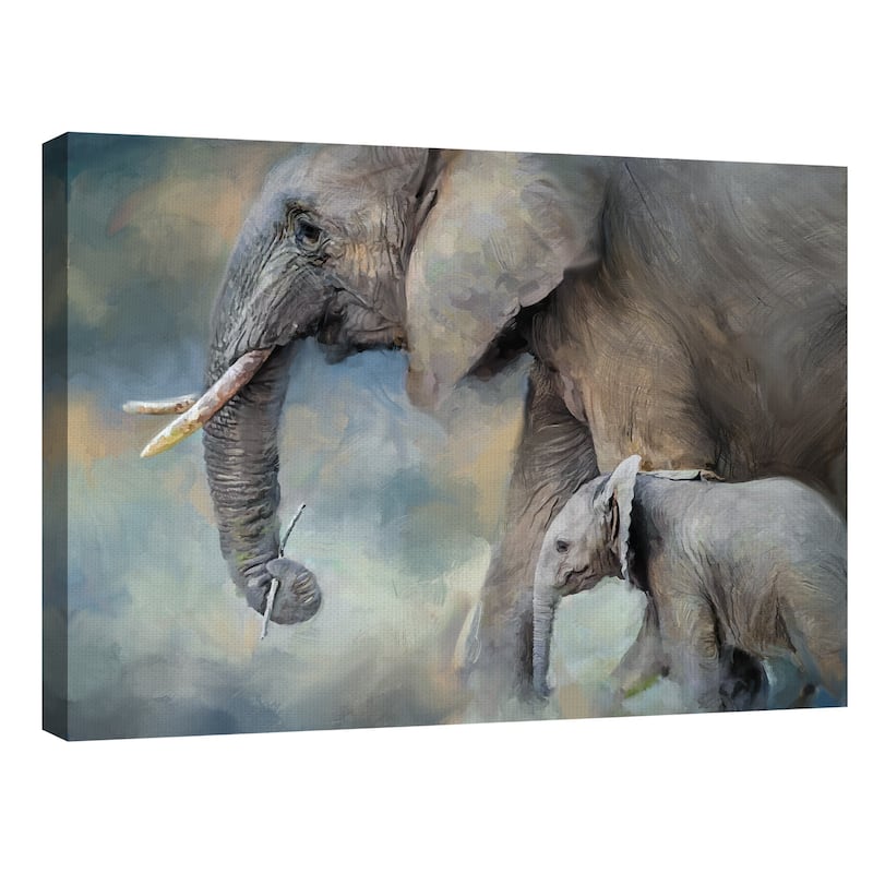 Elephant Family by Studio Arts Canvas Art Print