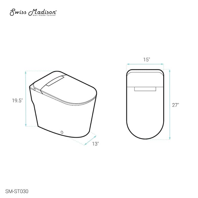 Swiss Madison SM-ST030 Hugo 1.1 GPF One Piece Elongated Toilet with