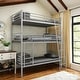 preview thumbnail 1 of 18, Heavy-Duty Steel Triple Bunk Bed, Durable & Easy Assembly, Twin Size White