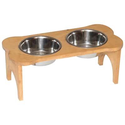 Amish Made Pine Bone-Shaped Dog Dish