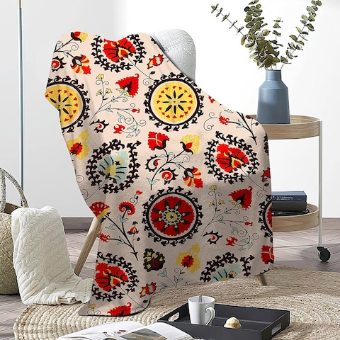Throw Blanket Flower Pattern Bed Blanket