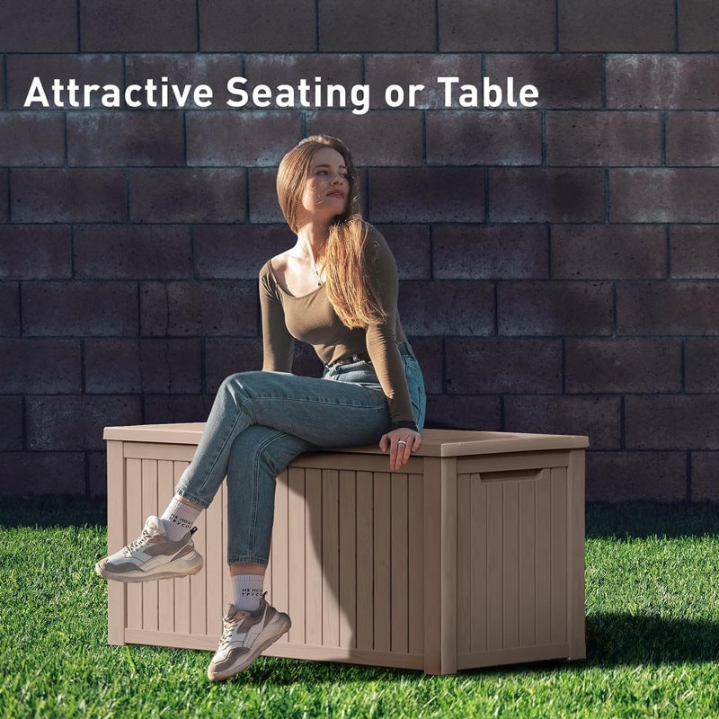 Outdoor Patio Storage Resin Lockable Deck Box - Picture 37 of 100