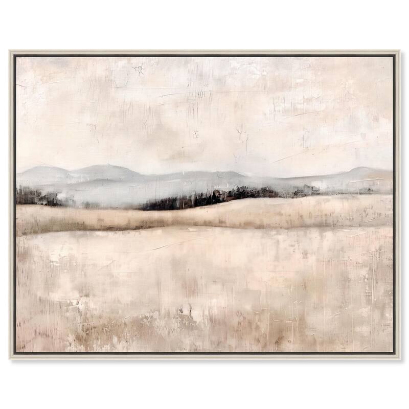 Distant Hills I Canvas by Art Remedy - Silver - 36" x 30"
