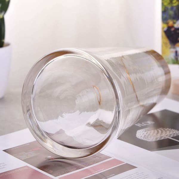 Clear Glass Vase for Table Centerpieces Modern Glass Bottles Bed Bath