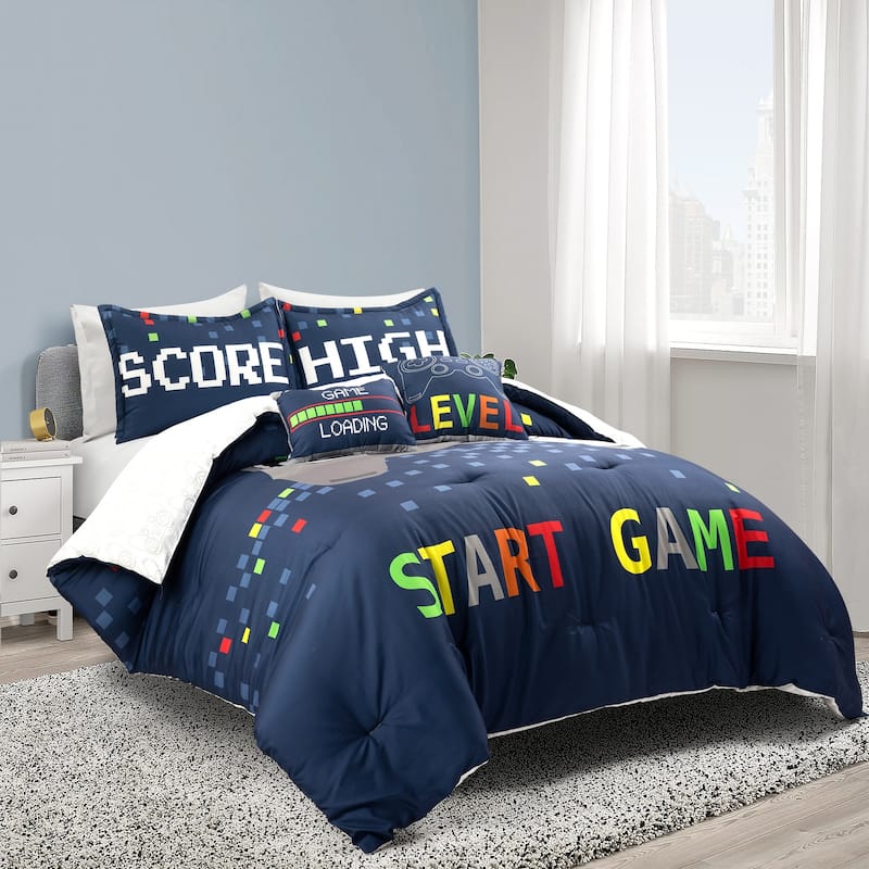 Lush Decor Video Games Reversible Oversized Comforter Set