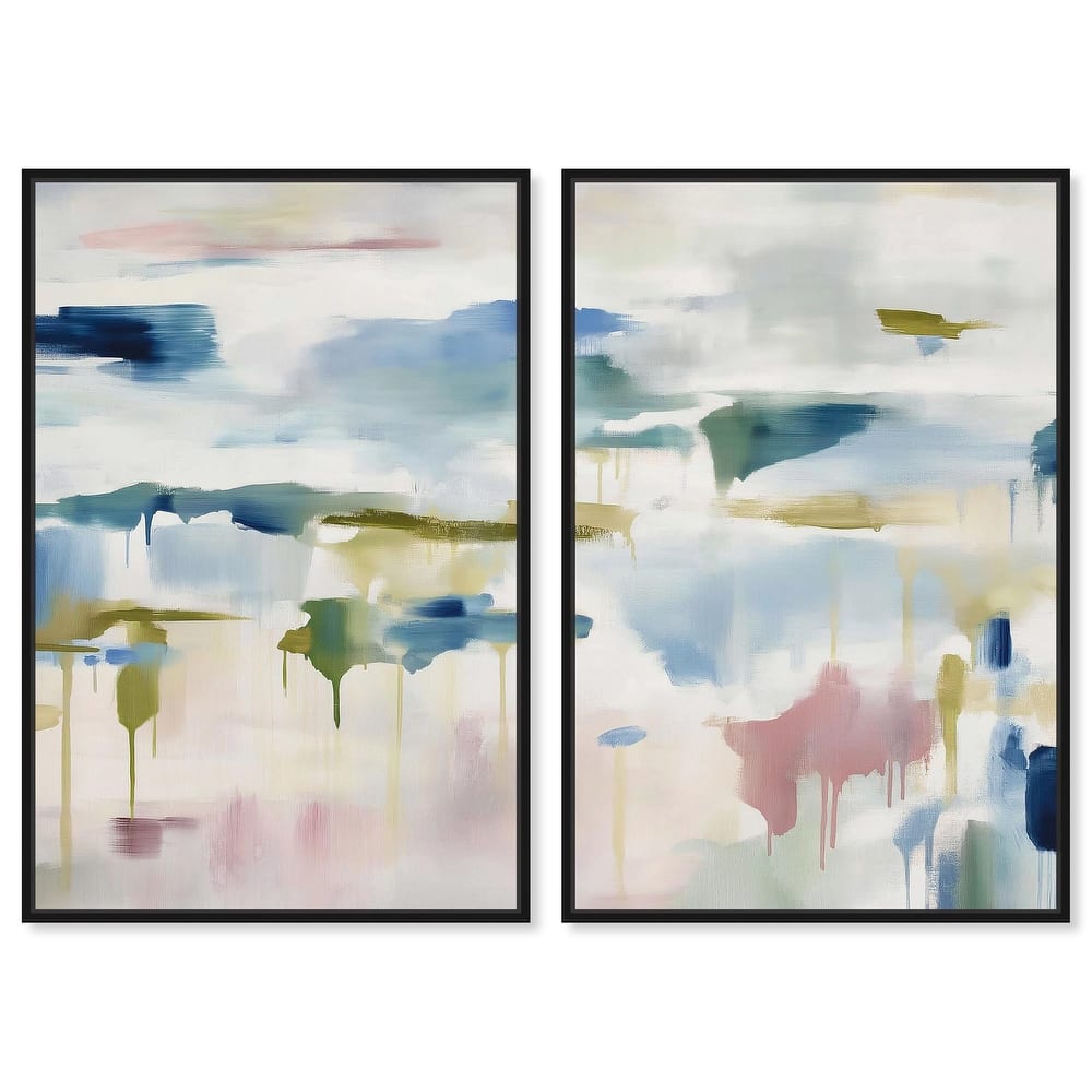 Veil of Azure I Canvas Set of 2 by Art Remedy