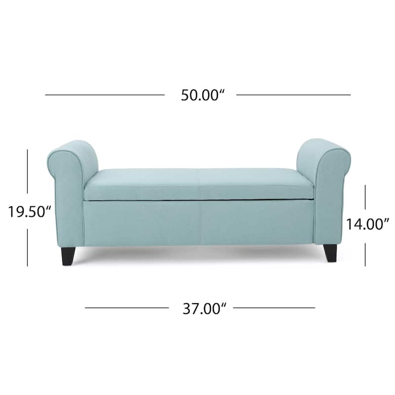Hayes Upholstered Storage Ottoman Bench by Christopher Knight Home