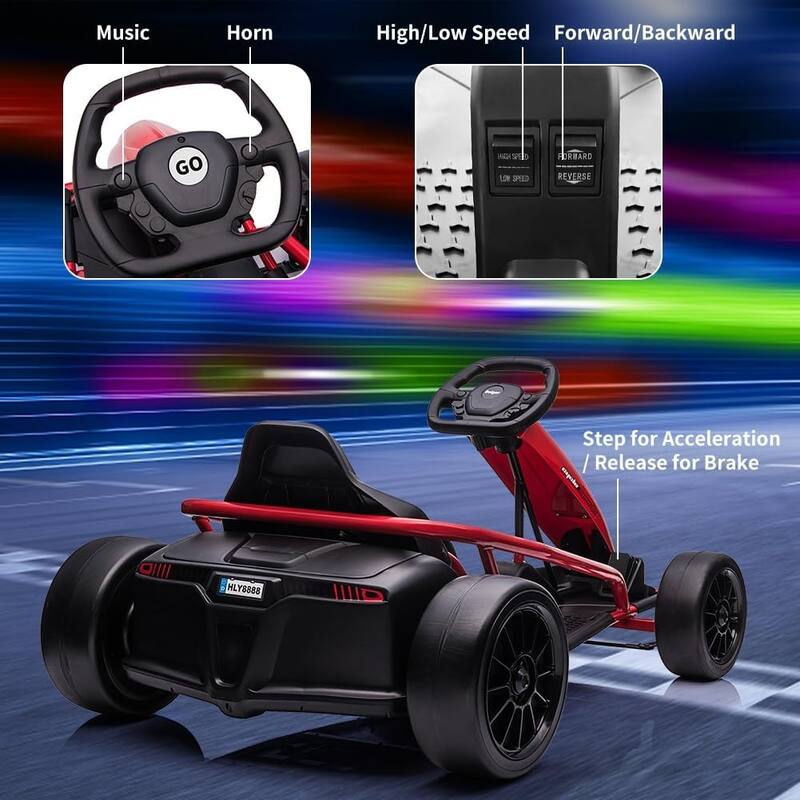 24V Kids Ride on Go Kart with Powerful Motors
